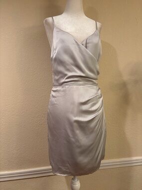 Abercrombie & Fitch Silver Satin Mini Dress
